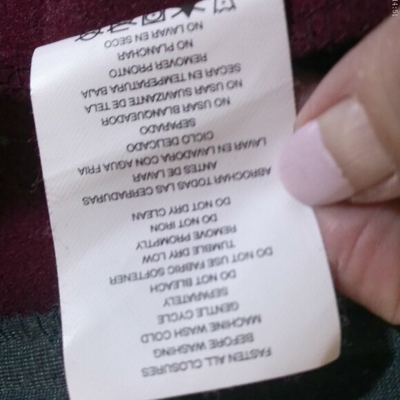 Free Tech Jacket Coat Weather Resistant Zip Burgundy Hooded Fleece Lined Women S - Picture 9 of 9